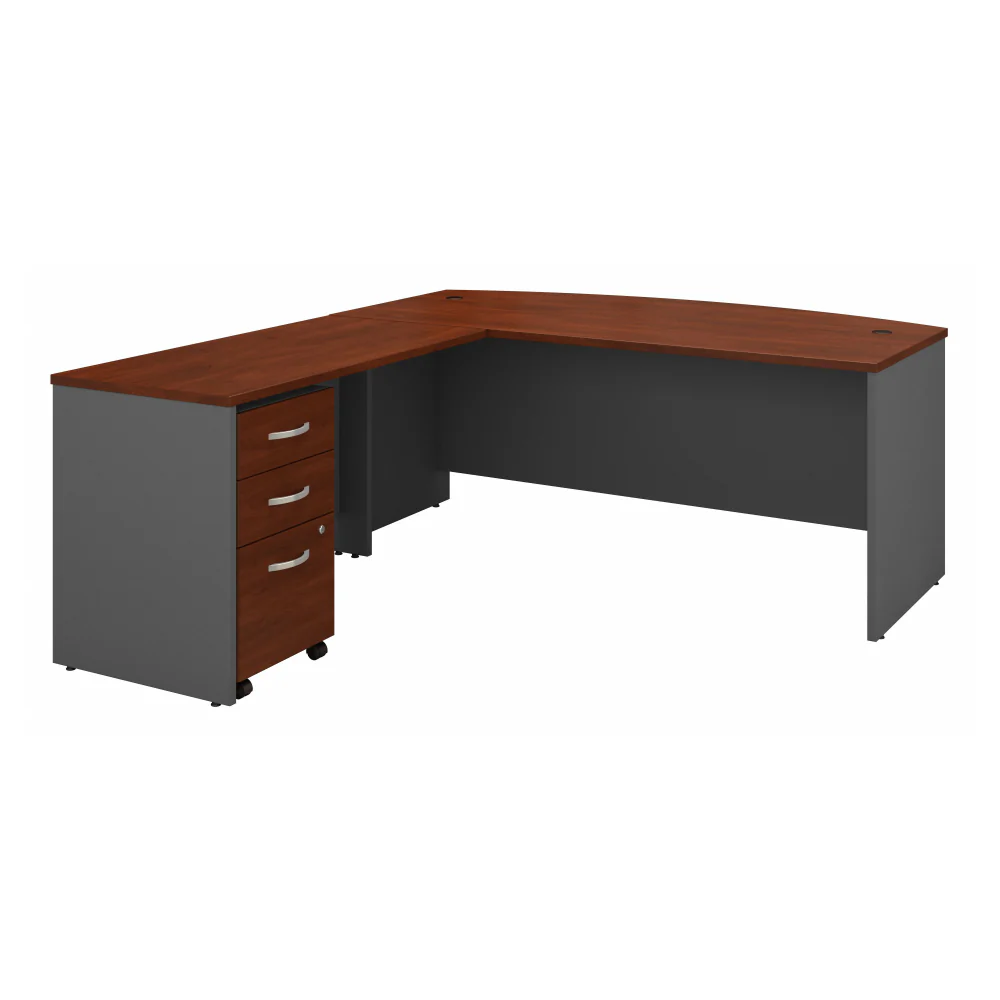 Series C 72W Bow Front L Shaped Desk with 48W Return and Mobile File Cabinet - Image 19