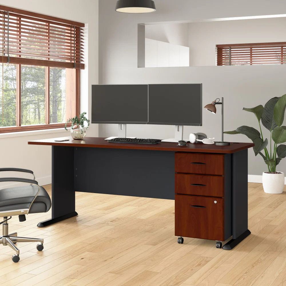 Series A 72W Desk with Mobile File Cabinet - Image 8