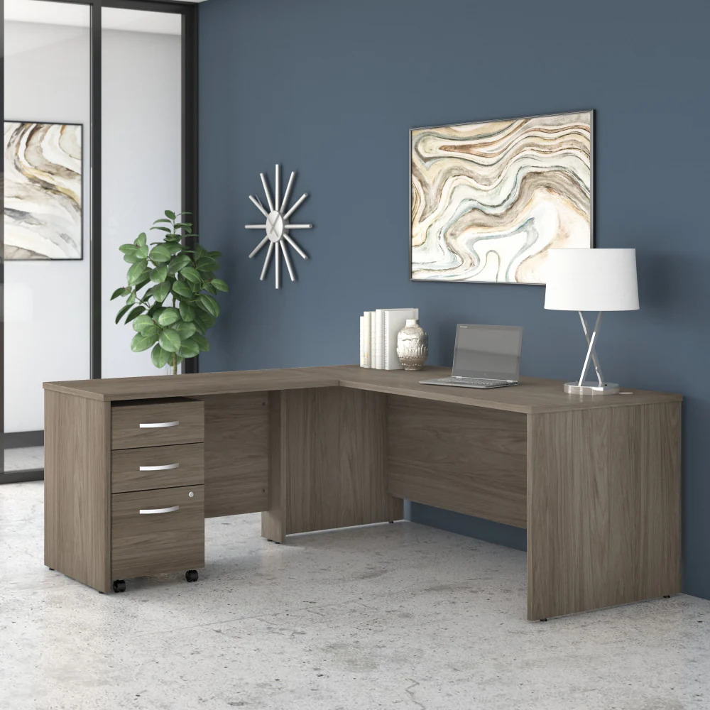 Studio C 72W x 30D L Shaped Desk with Mobile File Cabinet and 42W Return - Image 2
