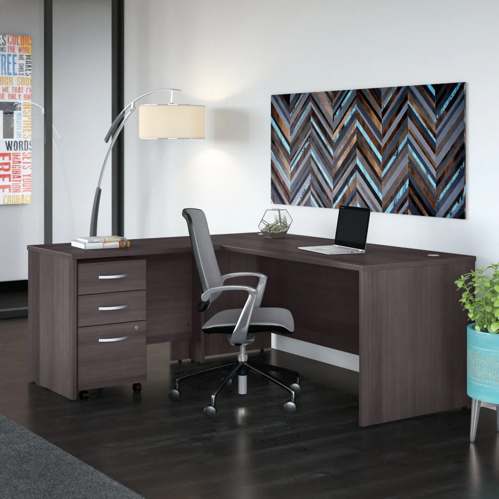 Studio C 72W x 30D L Shaped Desk with Mobile File Cabinet and 42W Return - Image 21
