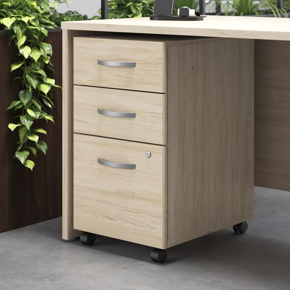 Studio C 72W x 30D L Shaped Desk with Mobile File Cabinet and 42W Return - Image 28