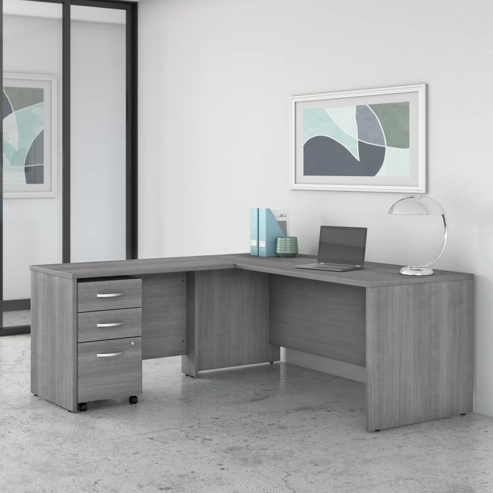 Studio C 72W x 30D L Shaped Desk with Mobile File Cabinet and 42W Return - Image 31
