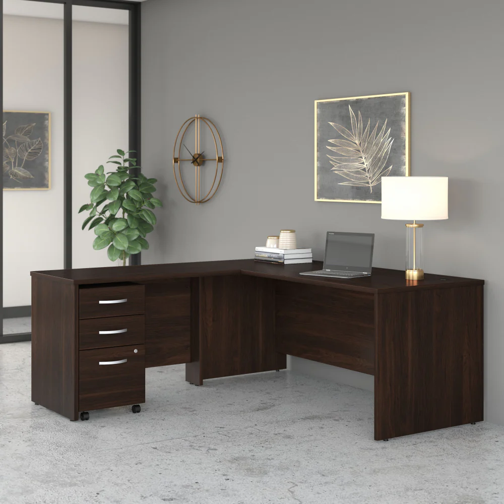 Studio C 72W x 30D L Shaped Desk with Mobile File Cabinet and 42W Return - Image 9