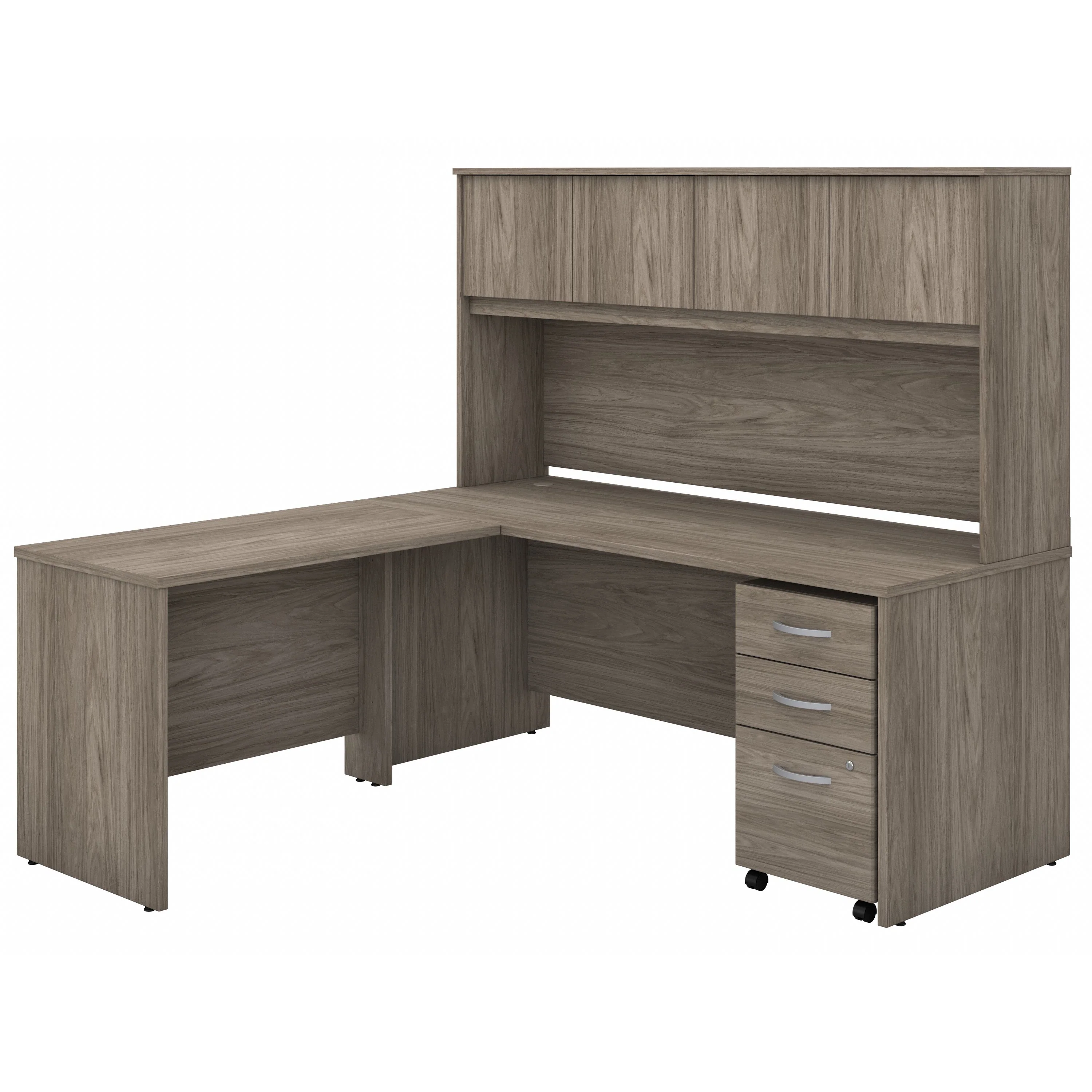 Studio C 72W x 30D L Shaped Desk with Hutch, Mobile File Cabinet and 42W Return - Image 10