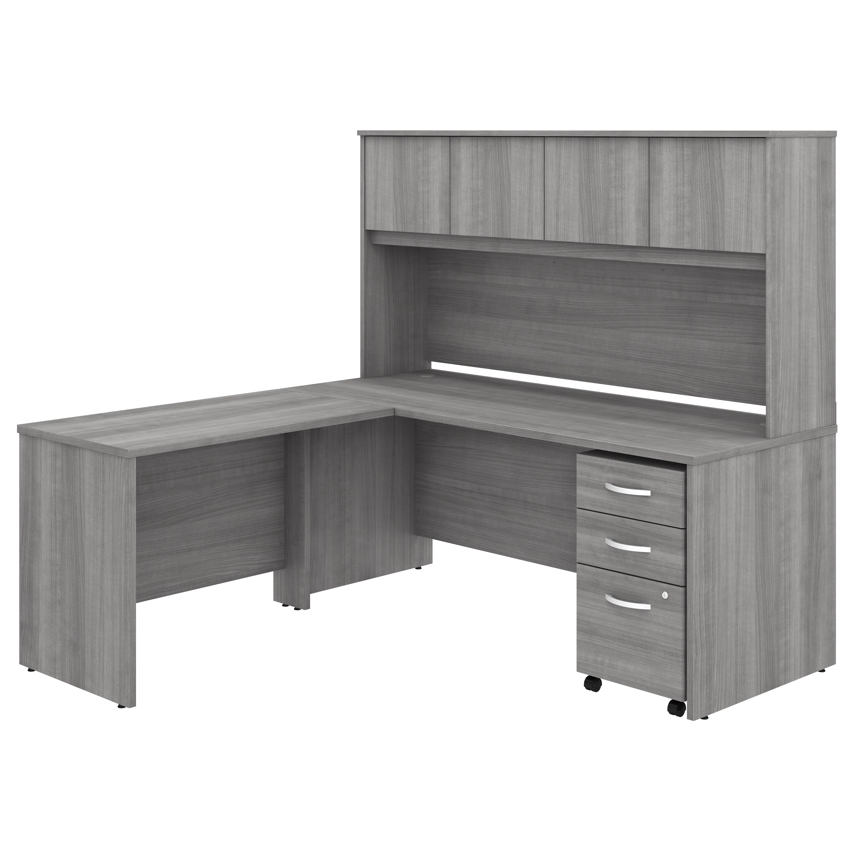 Studio C 72W x 30D L Shaped Desk with Hutch, Mobile File Cabinet and 42W Return - Image 12
