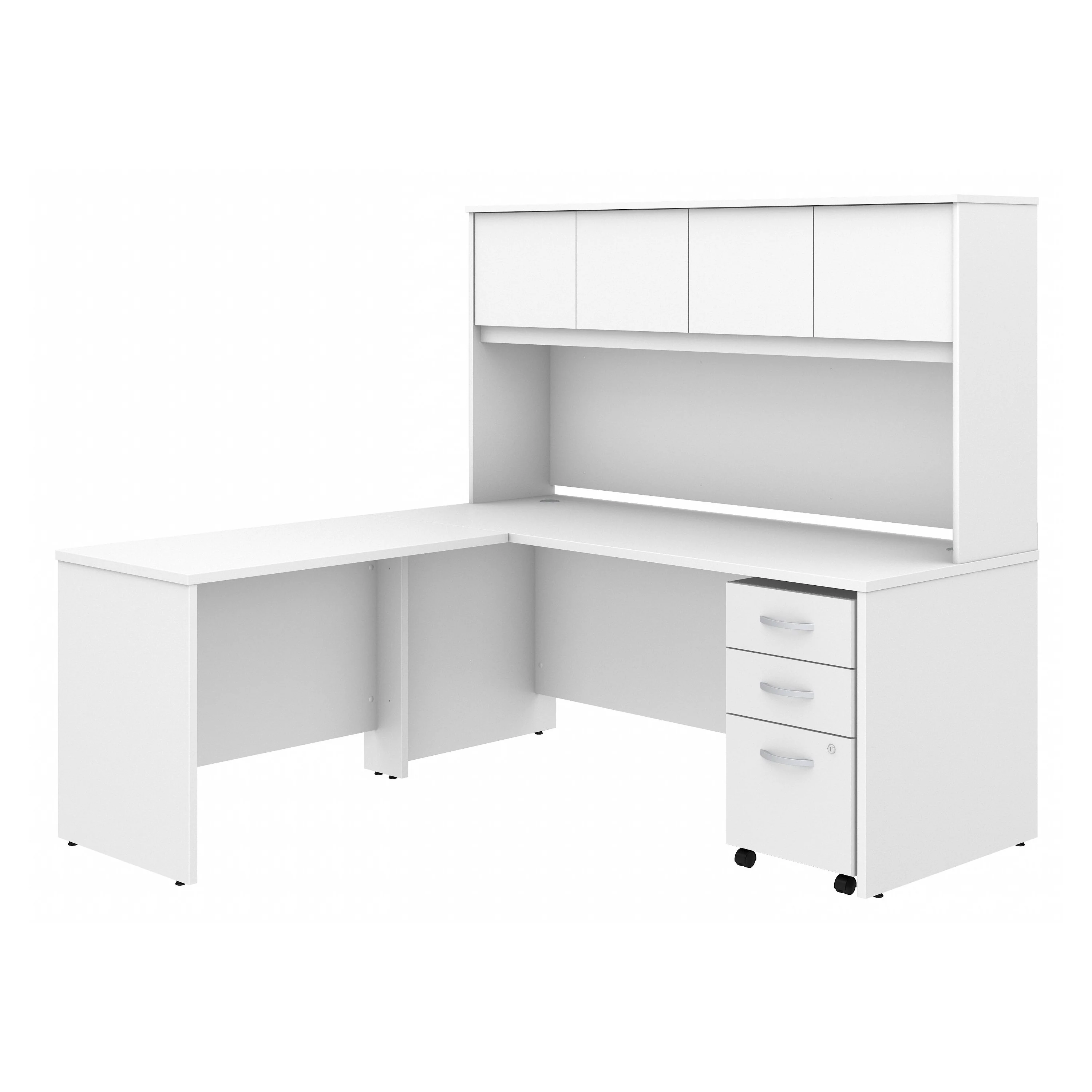 Studio C 72W x 30D L Shaped Desk with Hutch, Mobile File Cabinet and 42W Return - Image 17
