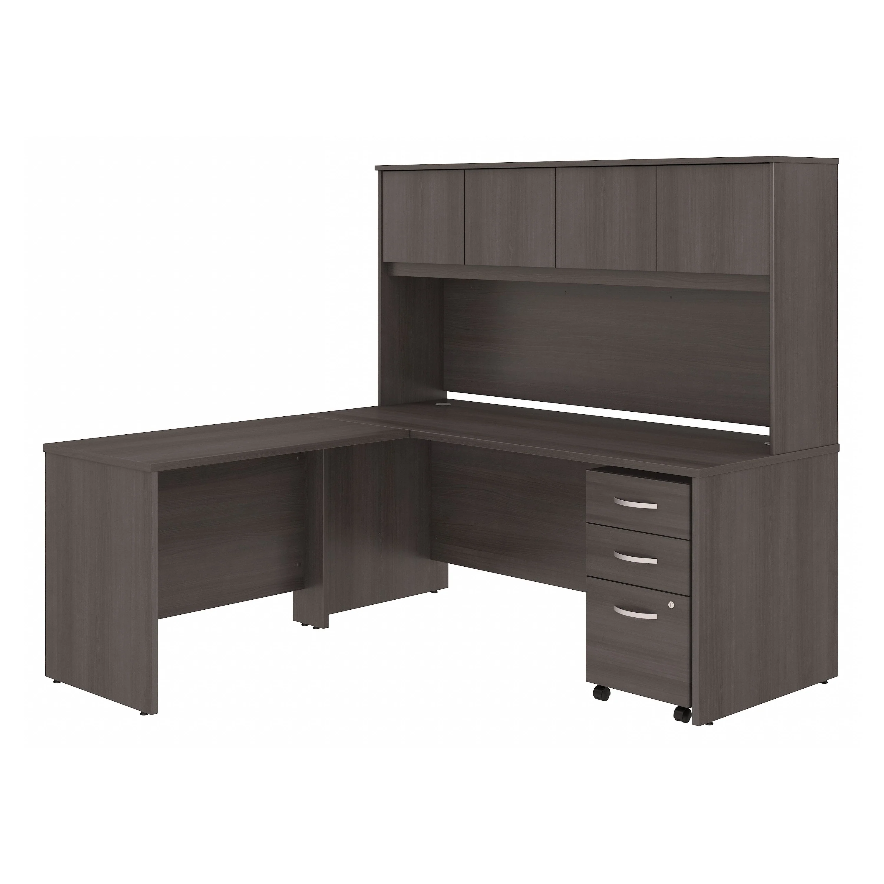 Studio C 72W x 30D L Shaped Desk with Hutch, Mobile File Cabinet and 42W Return - Image 2