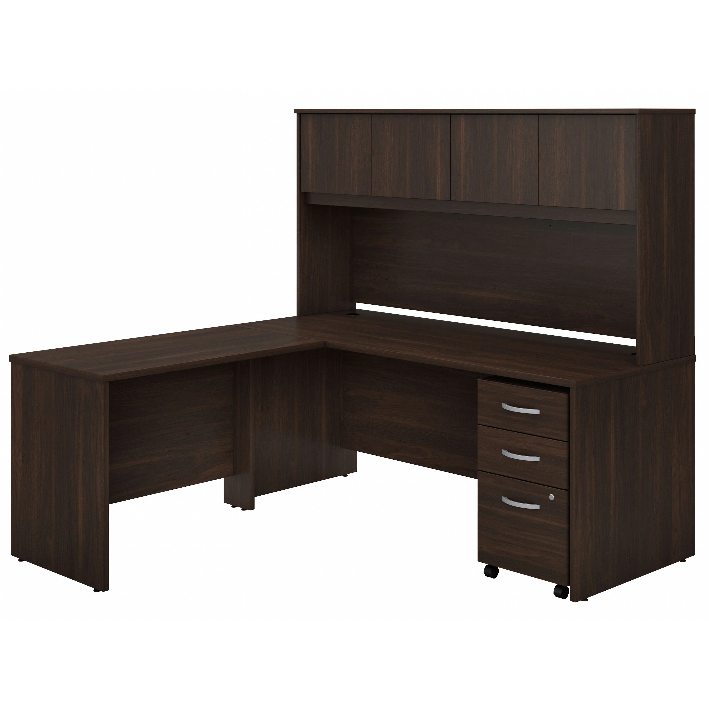 Studio C 72W x 30D L Shaped Desk with Hutch, Mobile File Cabinet and 42W Return - Image 8