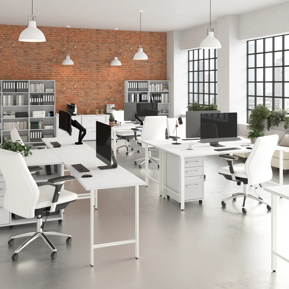 Hustle 72W x 24D L Shaped Computer Desk with Metal Legs - Image 3
