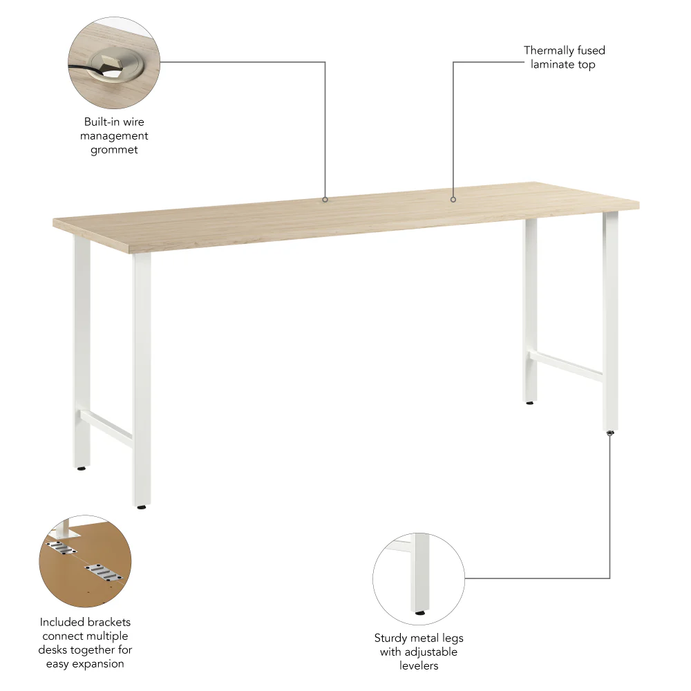 Hustle 72W x 24D Computer Desk with Metal Legs - Image 18