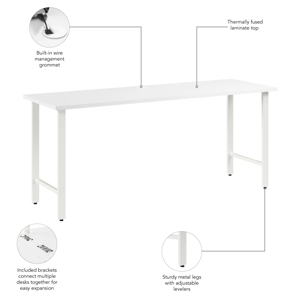 Hustle 72W x 24D Computer Desk with Metal Legs - Image 27