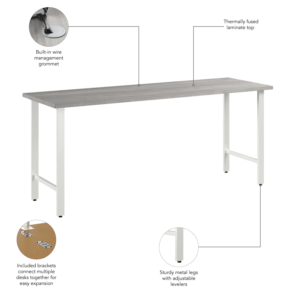 Hustle 72W x 24D Computer Desk with Metal Legs - Image 9
