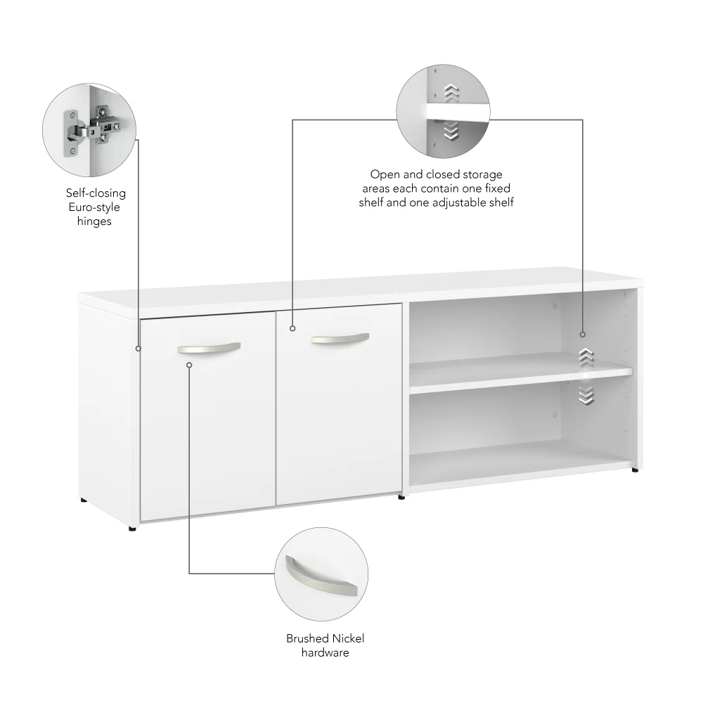 Hybrid 72W x 30D Computer Table Desk with Storage and Mobile File Cabinet - Image 15