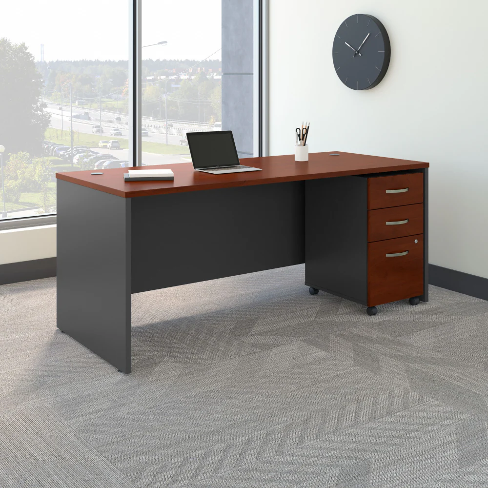 Series C 72W x 30D Office Desk with Mobile File Cabinet - Image 12