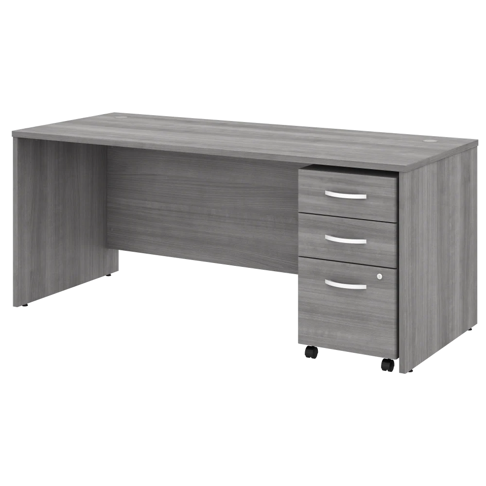 Studio C 72W x 30D Office Desk with Mobile File Cabinet