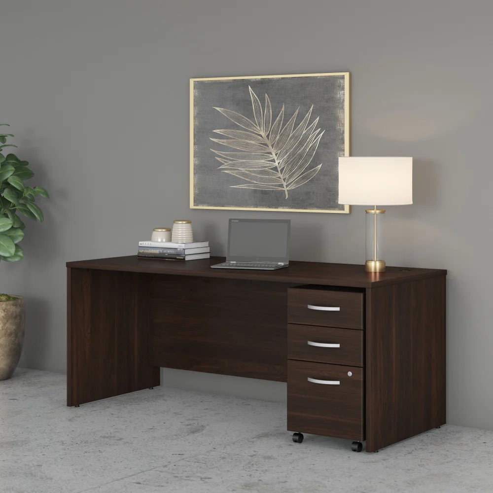 Studio C 72W x 30D Office Desk with Mobile File Cabinet - Image 12