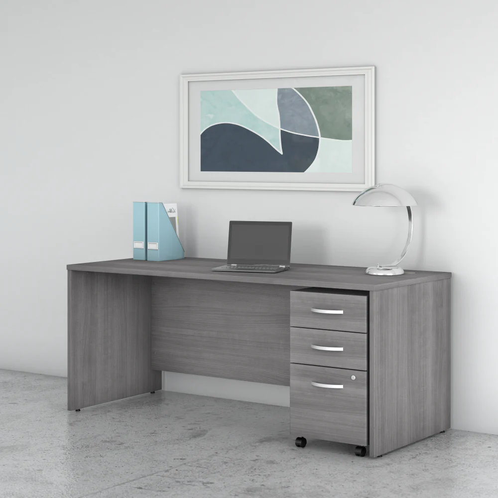 Studio C 72W x 30D Office Desk with Mobile File Cabinet - Image 2