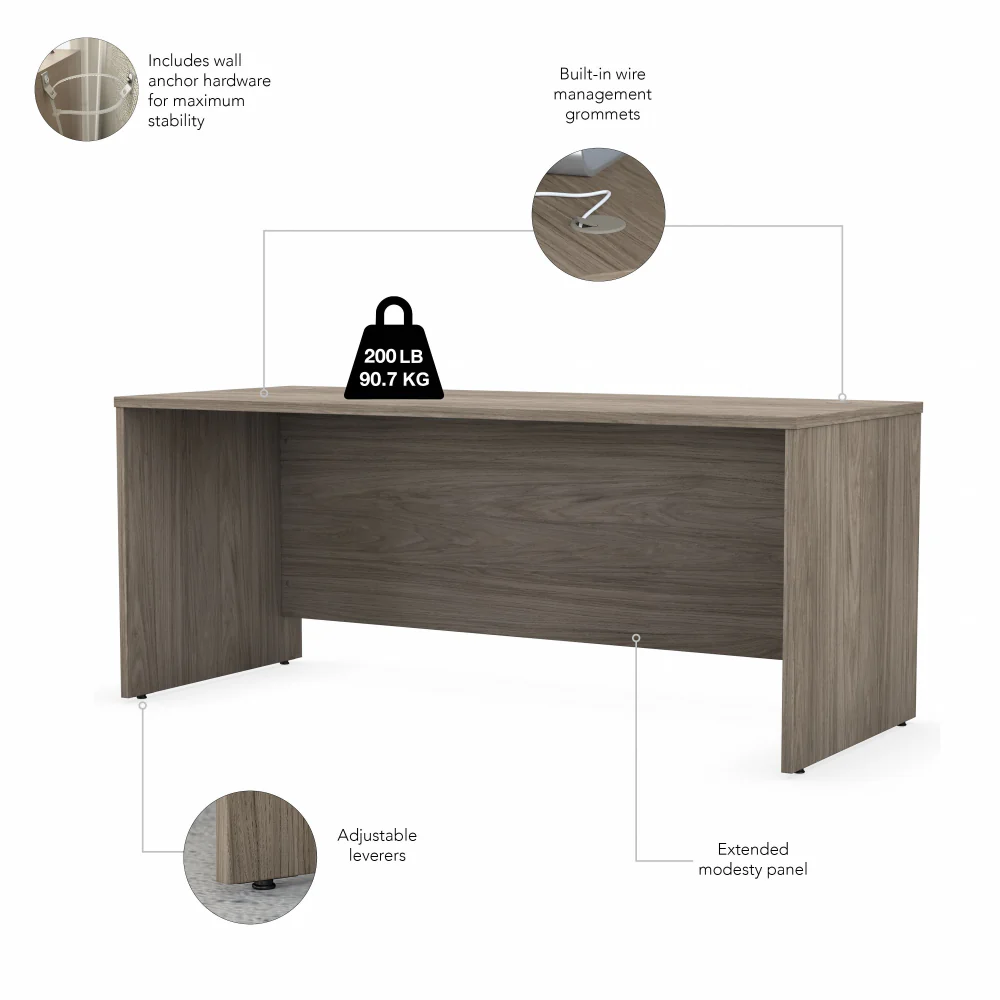 Studio C 72W x 30D Office Desk with Mobile File Cabinet - Image 29