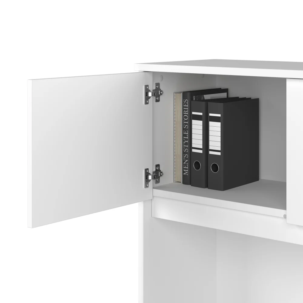 Studio C 72W x 30D Office Desk with Hutch and Mobile File Cabinet - Image 10