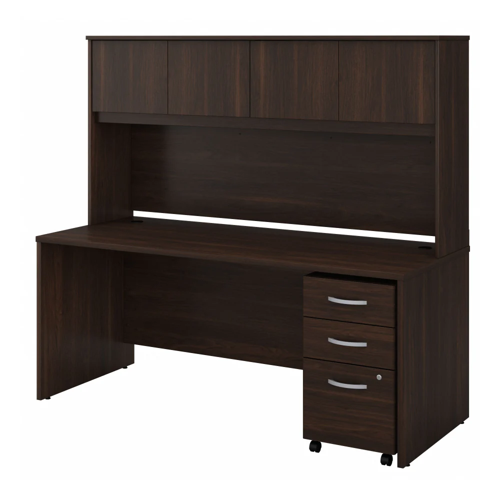Studio C 72W x 30D Office Desk with Hutch and Mobile File Cabinet - Image 17