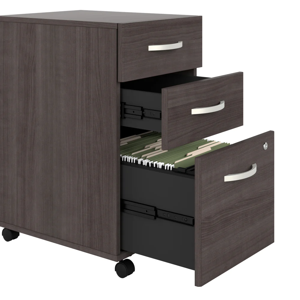 Studio C 72W x 30D Office Desk with Hutch and Mobile File Cabinet - Image 4