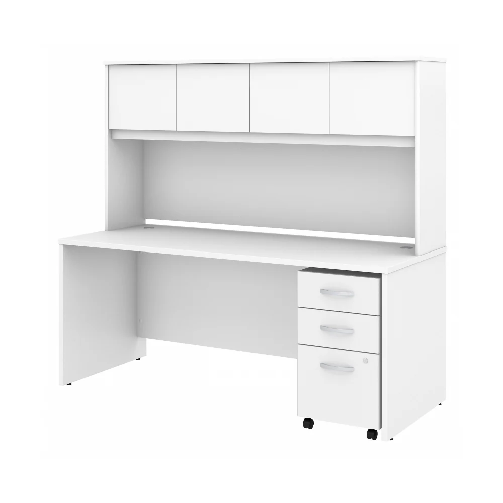 Studio C 72W x 30D Office Desk with Hutch and Mobile File Cabinet - Image 7