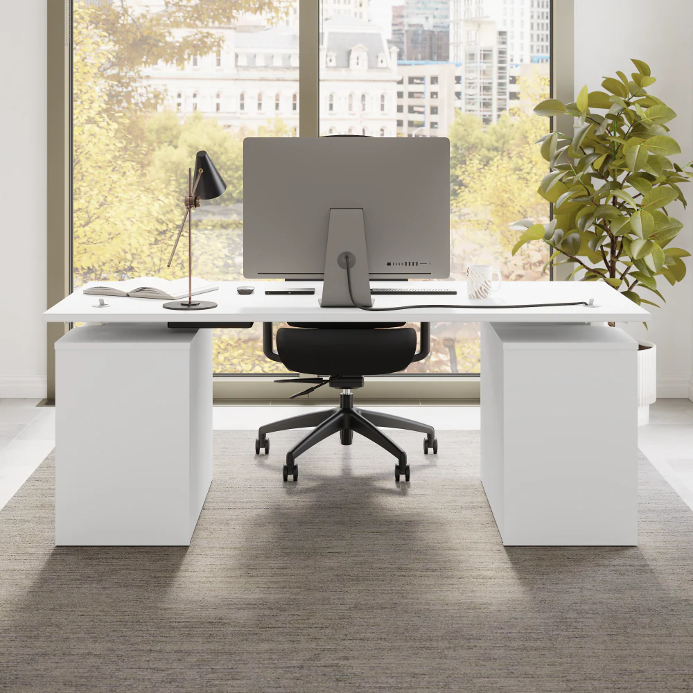 Stratus 72W x 30D Electric Height Adjustable Standing Desk with Drawers - Image 13