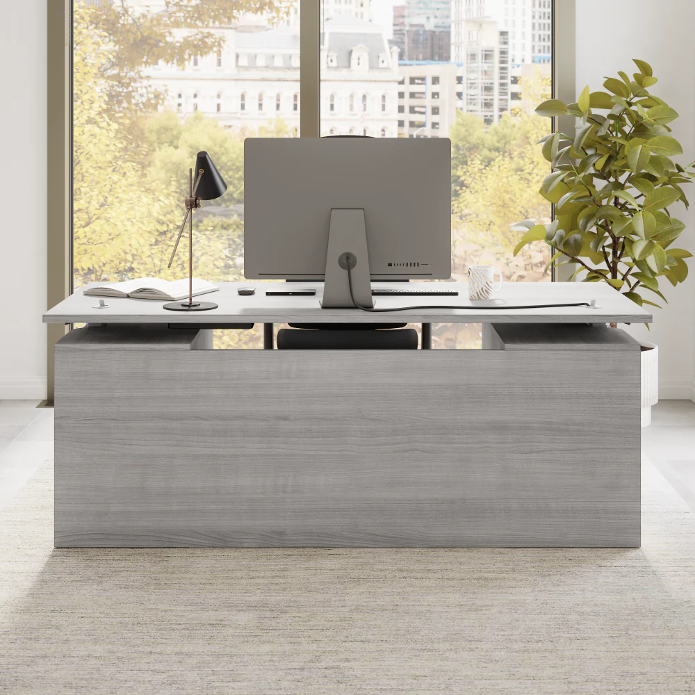 Stratus 72W x 30D Electric Standing Desk with Drawers and Modesty Panel - Image 6