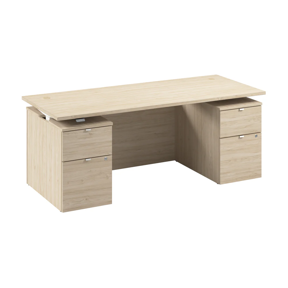 Stratus 72W x 30D Electric Standing Desk with Drawers and Modesty Panel - Image 8