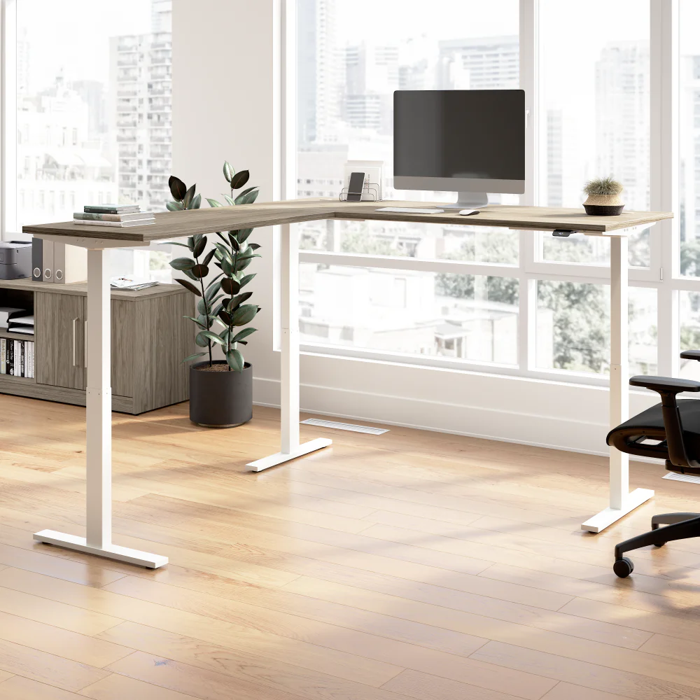 Move 60 Series 72W Height Adjustable L Shaped Standing Desk - Image 44