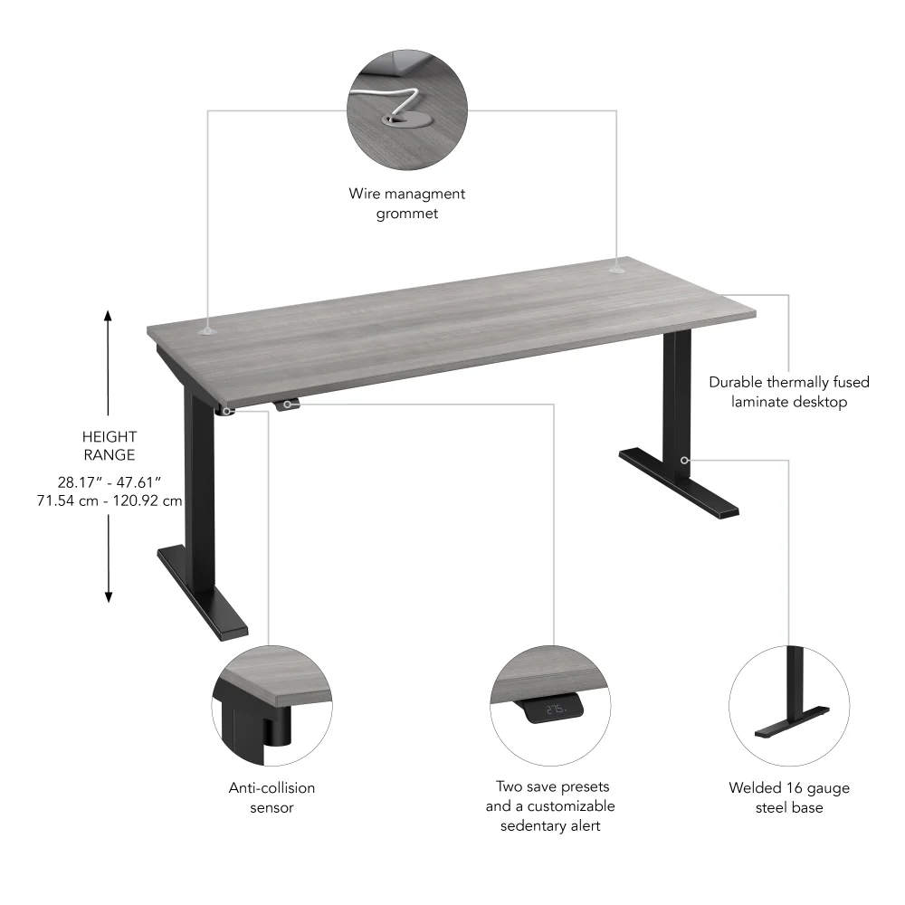 Move 40 Series 72W x 30D Electric Height Adjustable Standing Desk - Image 24