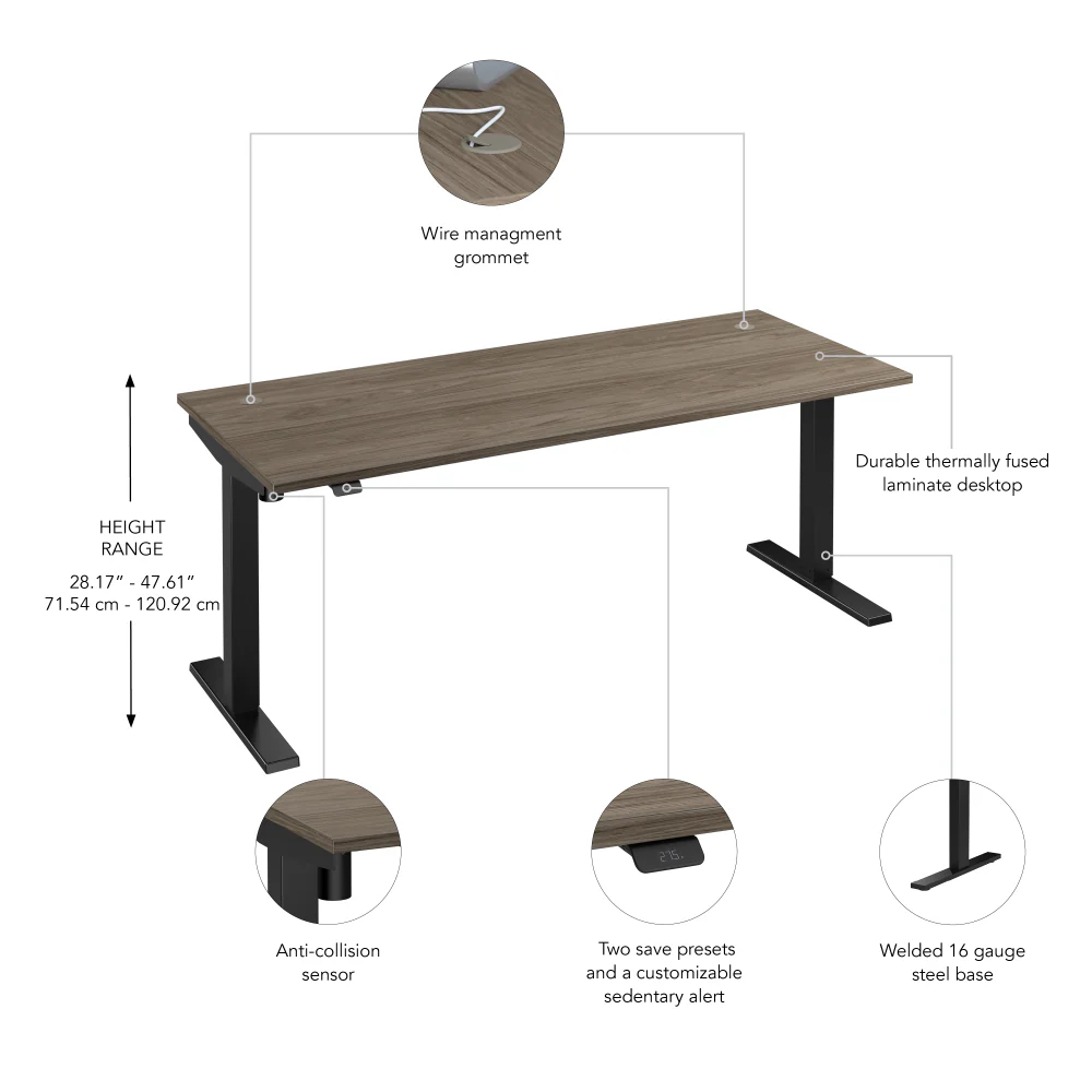 Move 40 Series 72W x 30D Electric Height Adjustable Standing Desk - Image 42
