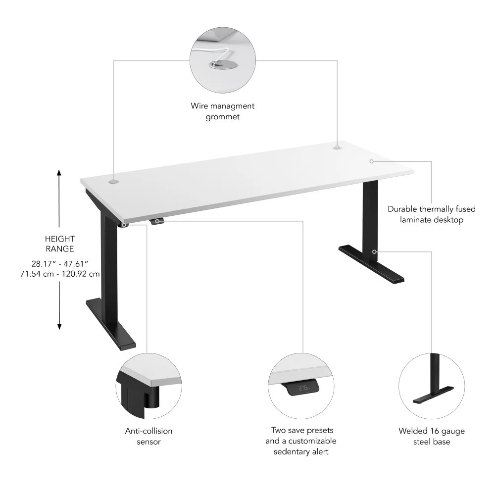 Move 40 Series 72W x 30D Electric Height Adjustable Standing Desk - Image 6