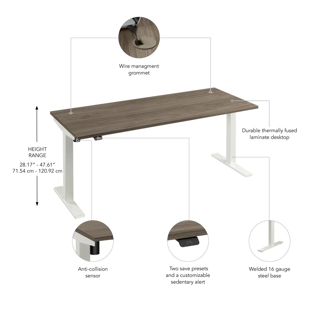 Move 40 Series 72W x 30D Electric Height Adjustable Standing Desk - Image 48