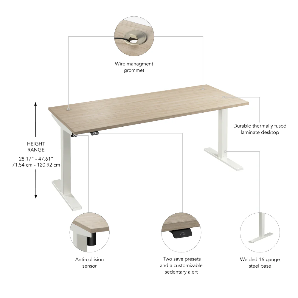 Move 40 Series 72W x 30D Electric Height Adjustable Standing Desk - Image 6