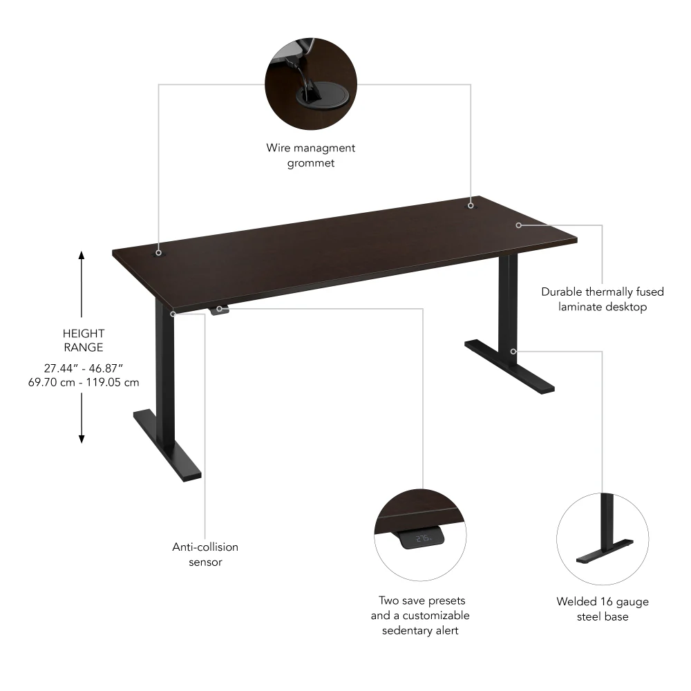 Move 60 Series 72W x 30D Electric Height Adjustable Standing Desk - Image 24