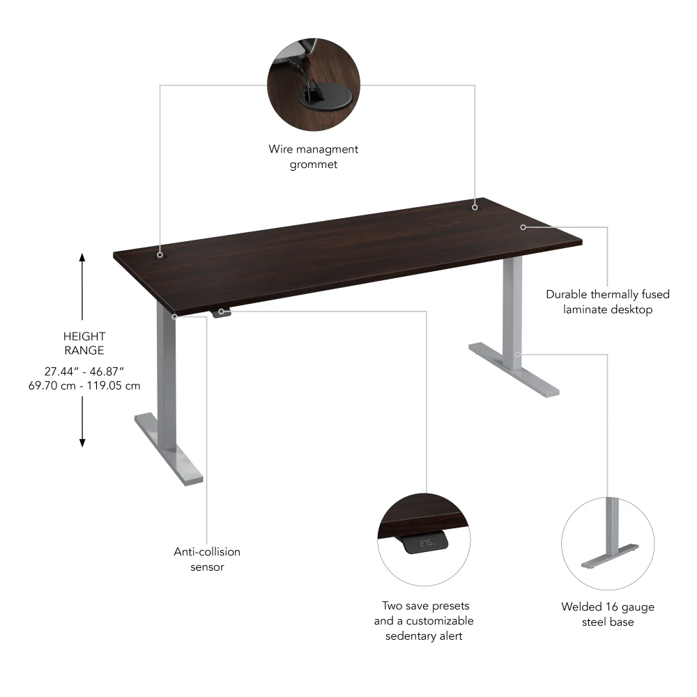 72W x 30D Height Adjustable Standing Desk - Image 24