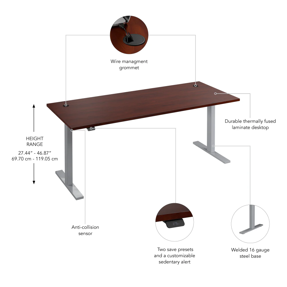 72W x 30D Height Adjustable Standing Desk - Image 6