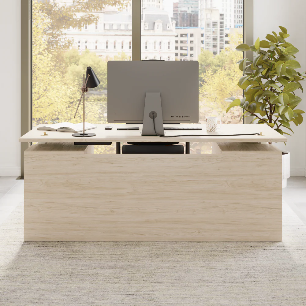 Stratus 72W x 30D Electric Height Adjustable Standing Desk with Modesty Panel - Image 13