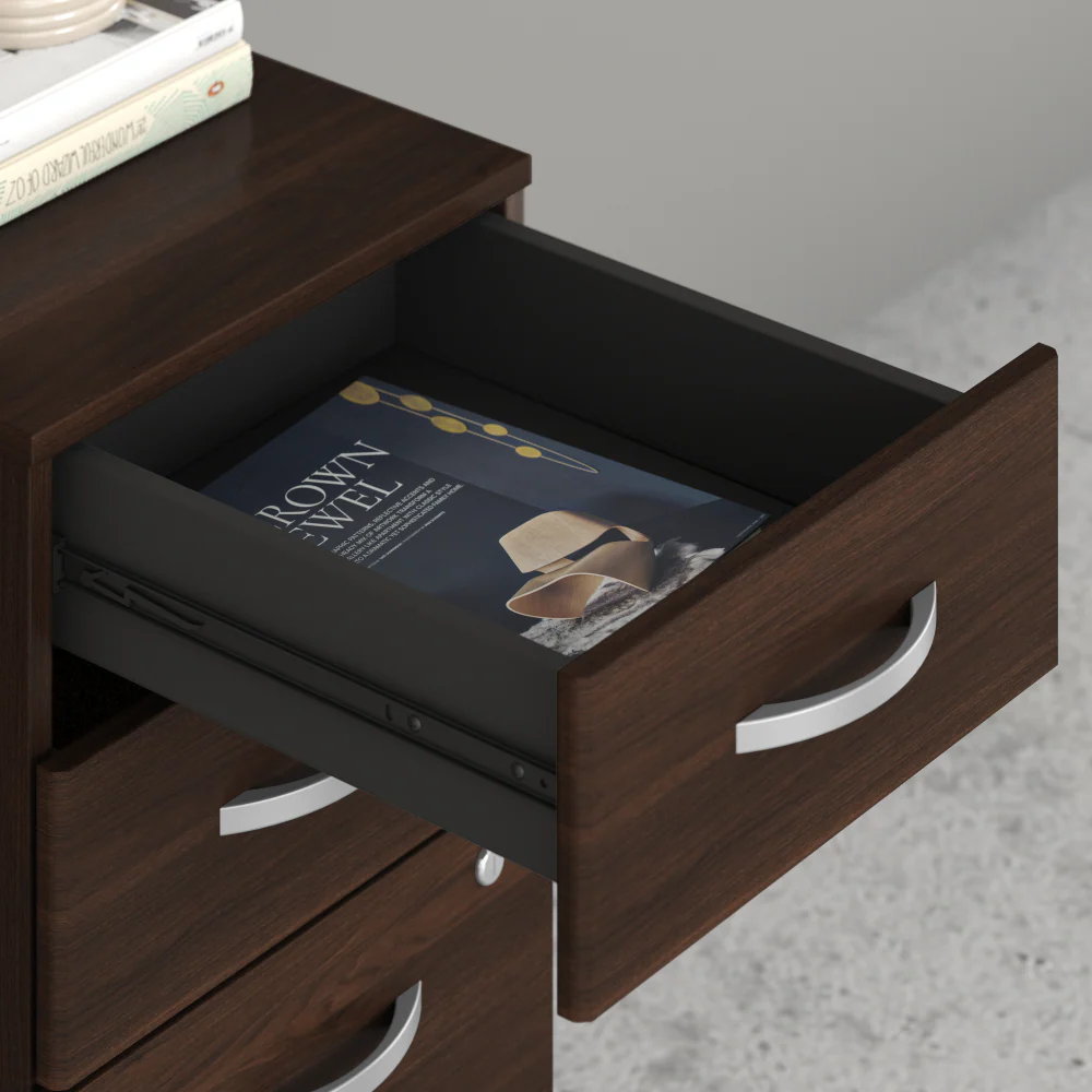 Hybrid 72W x 30D L Shaped Table Desk with Mobile File Cabinet - Image 3