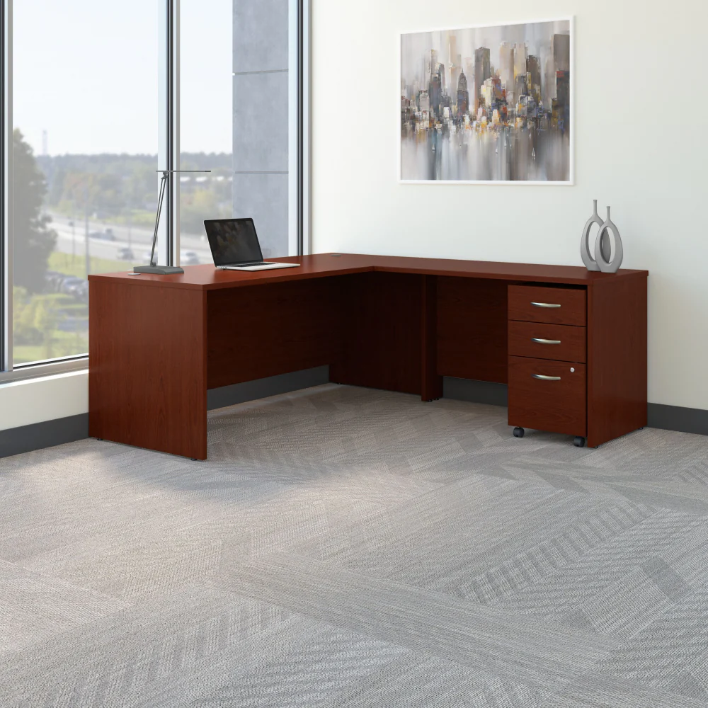 Series C 72W L Shaped Desk with 48W Return and Mobile File Cabinet - Image 2