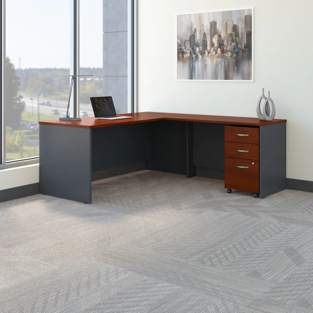 Series C 72W L Shaped Desk with 48W Return and Mobile File Cabinet - Image 7