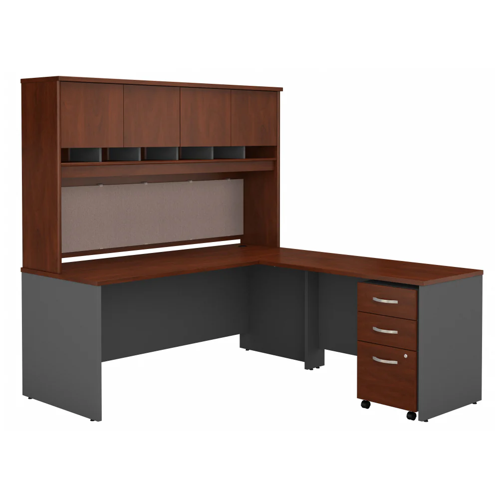 Series C 72W L Shaped Desk with Hutch and Mobile File Cabinet - Image 13