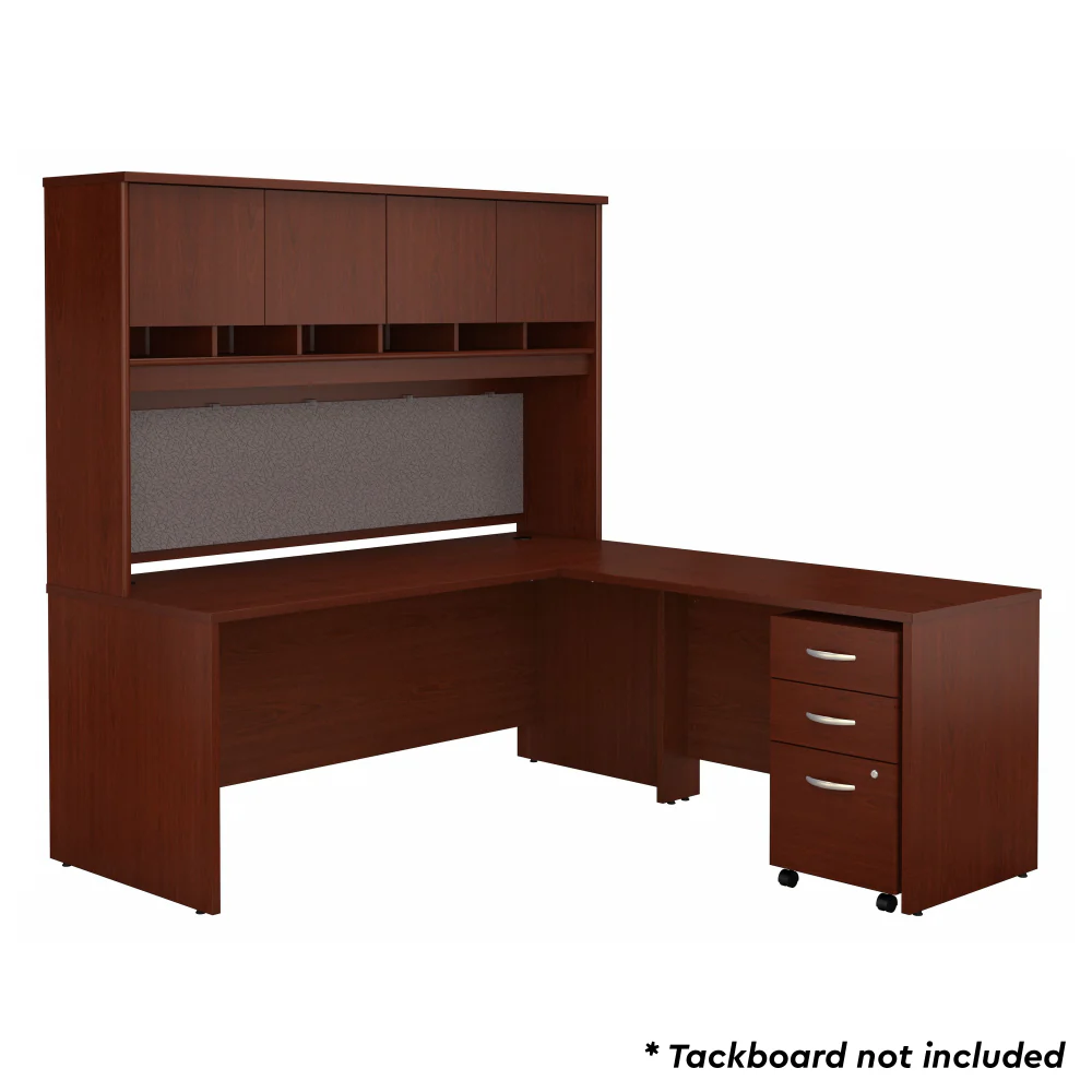 Series C 72W L Shaped Desk with Hutch and Mobile File Cabinet - Image 3