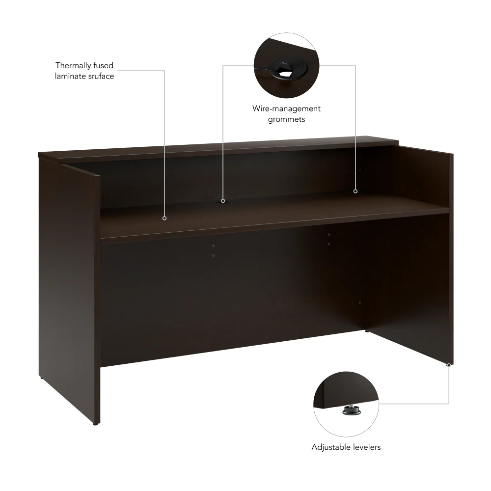 Arrive 72W x 30D Reception Desk with Shelf - Image 14