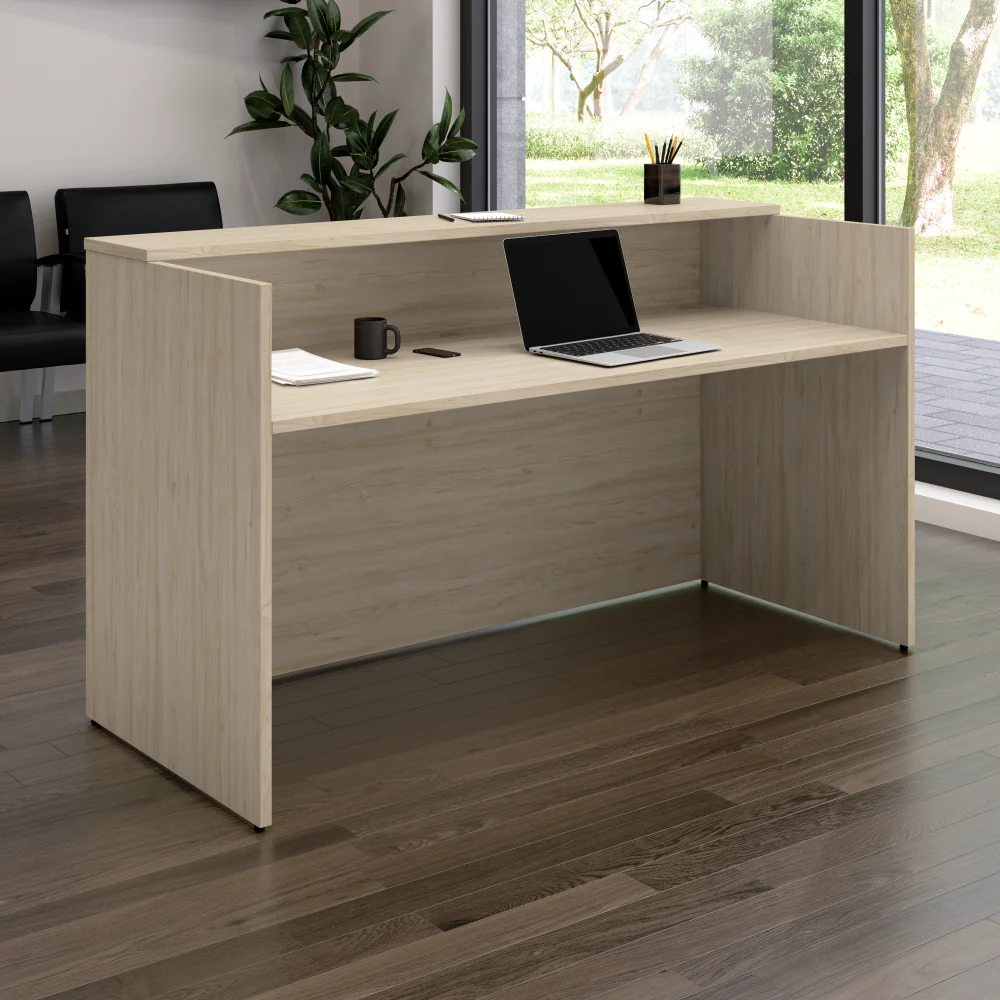Arrive 72W x 30D Reception Desk with Shelf - Image 16