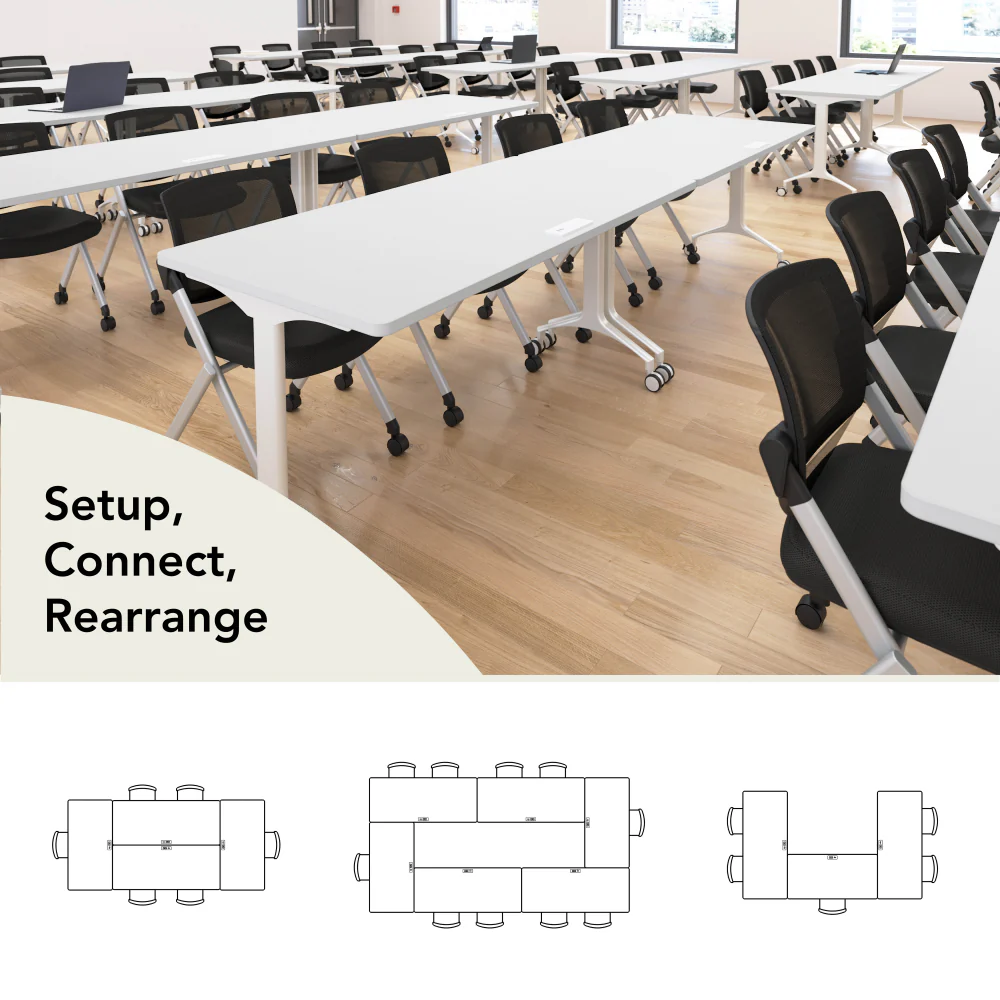 Synergy 72-inch Rectangle Modular Office Conference Table - Image 18