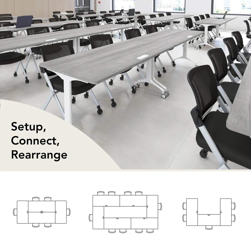 Synergy 72-inch Rectangle Modular Office Conference Table - Image 4