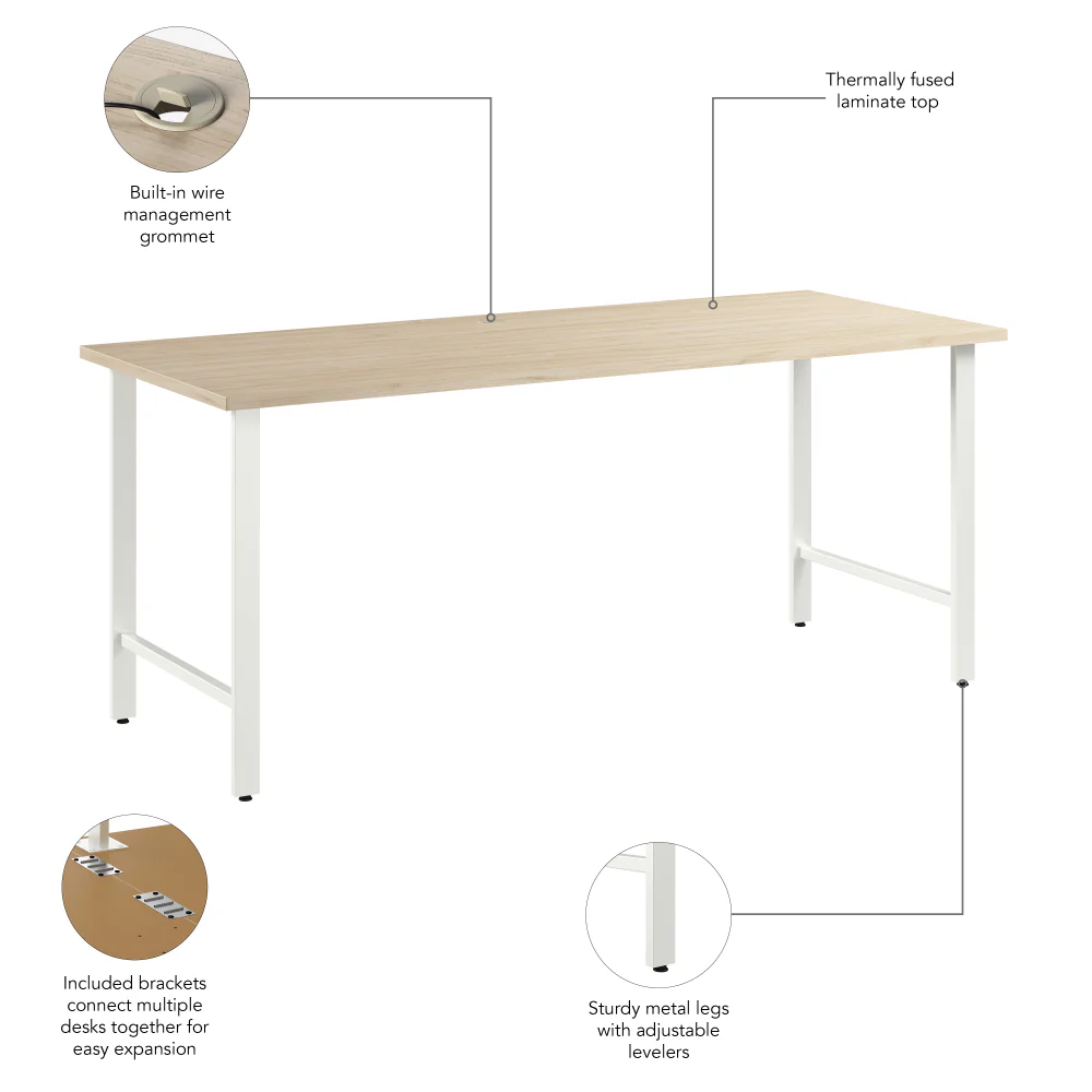 Hustle 72W x 30D Computer Desk with Metal Legs - Image 18