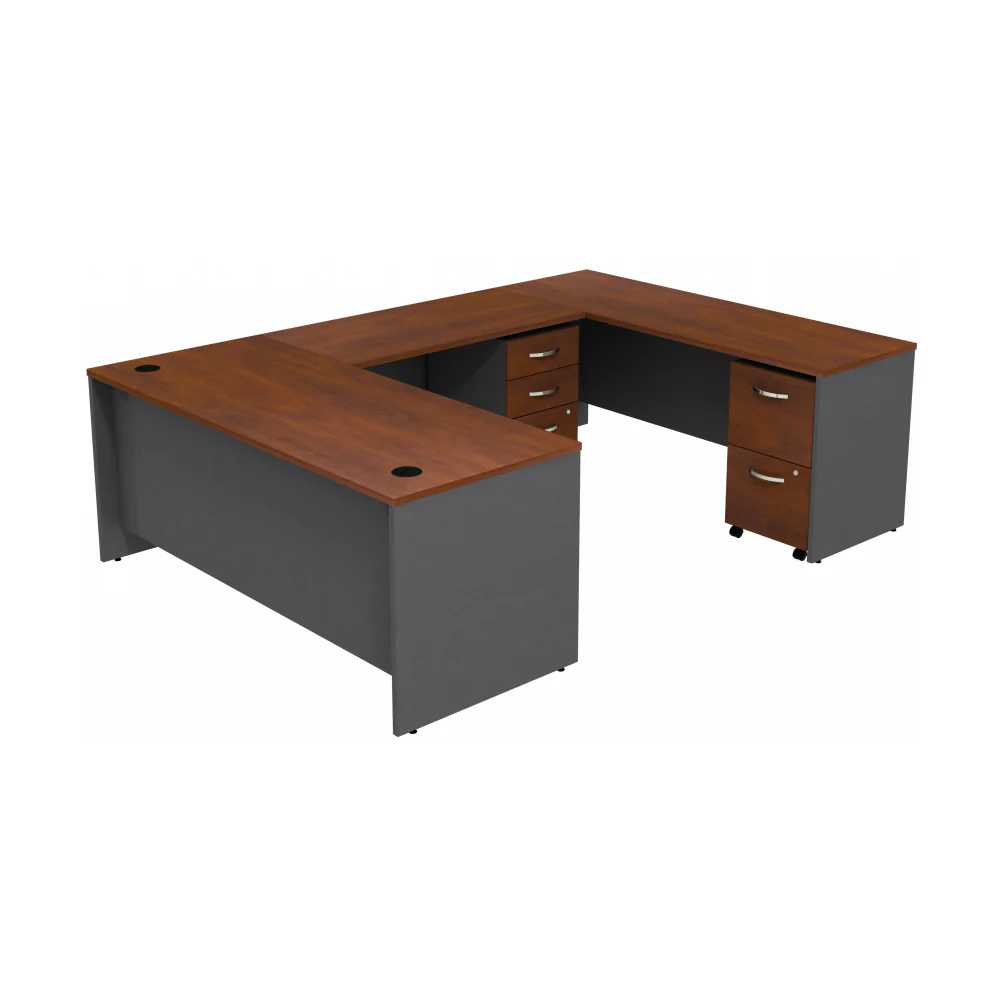 Series C U Shaped Desk with 2 Mobile Pedestals - Image 13